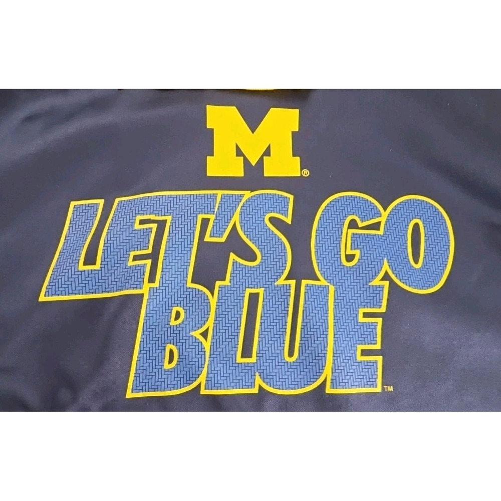Michigan Wolverines Pullover Hoodie Medium  NCAA Football Flannel Sleeves